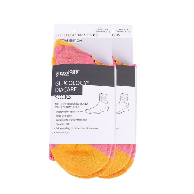 Glucology Copper based Socks 2 Pairs Large/ Bananas product image