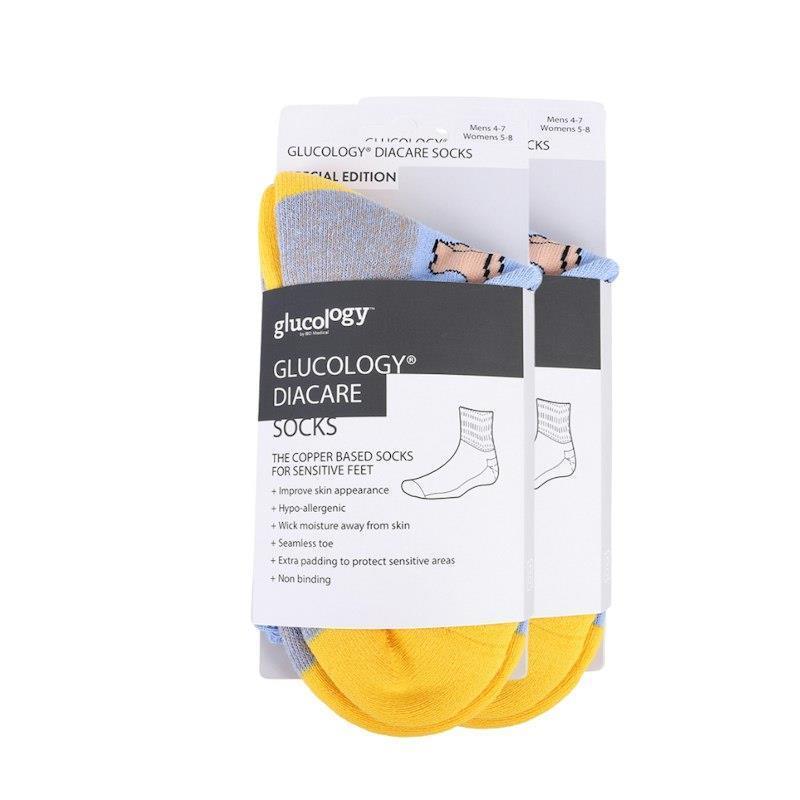 Glucology Copper based Socks 2 Pairs Medium/ Eggs