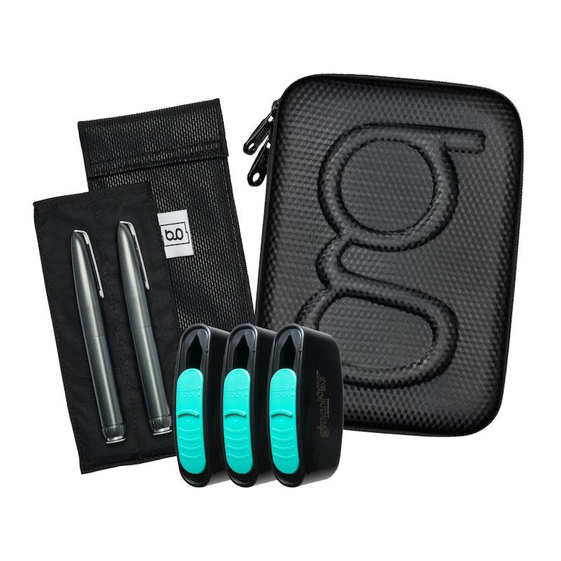 Glucology Travel Bundle Case - Plus, Black/ 2 Pen Pouch - Black/ 3 Sharps