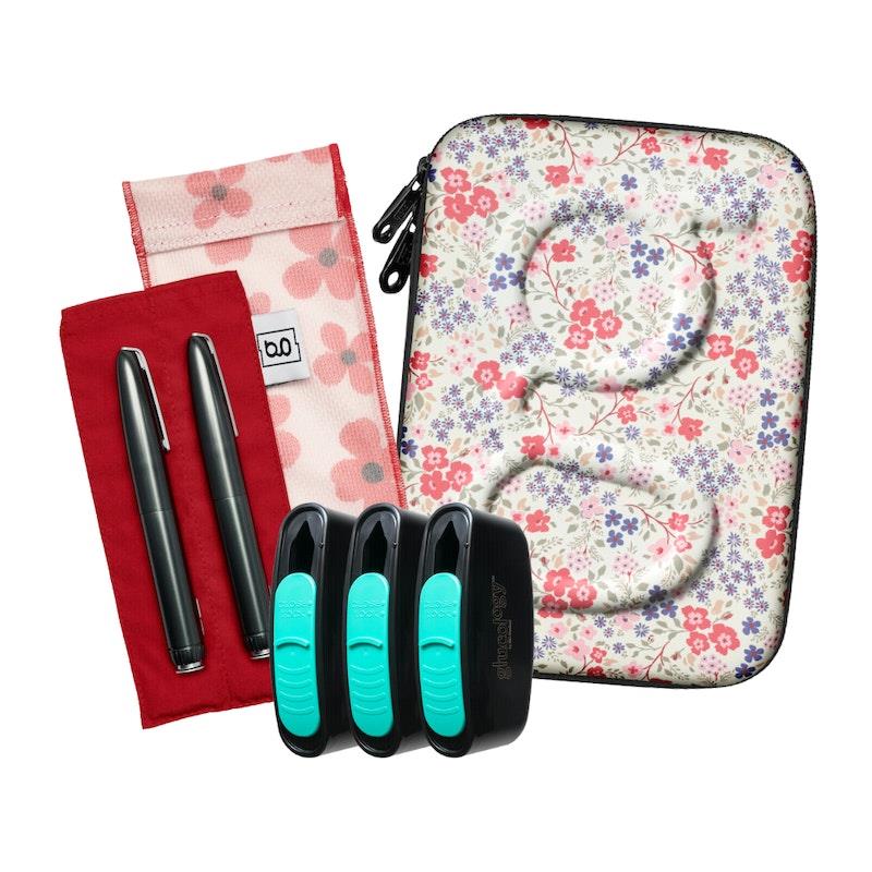 Glucology Travel Bundle Case - Plus, Floral/ 2 Pen Pouch - Floral/ 3 Sharps product image