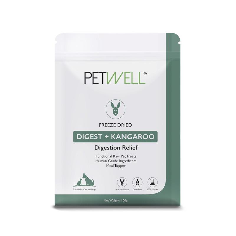 PetWell DIGEST + KANGAROO - Gut Health Functional Treats for Dogs and Cats 100g product image