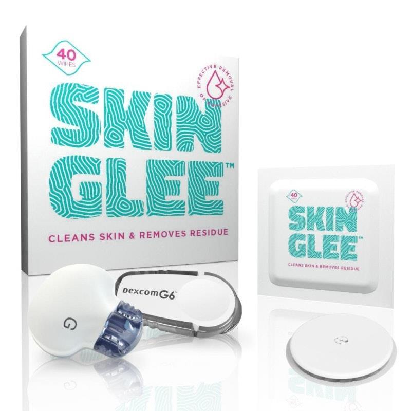 Not Just a Patch Skin Glee Skin Cleansing Wipe Pre-CGM Application 40Pack