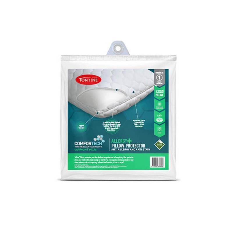 Tontine Comfortech Allergy Plus Quilted Pillow Protector - White 1pc