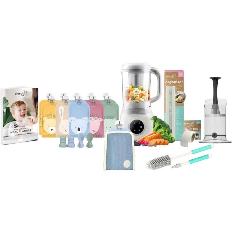 Cherub Baby Automatic Baby Food Maker Bundle - Cerulean & Sage Pack product image