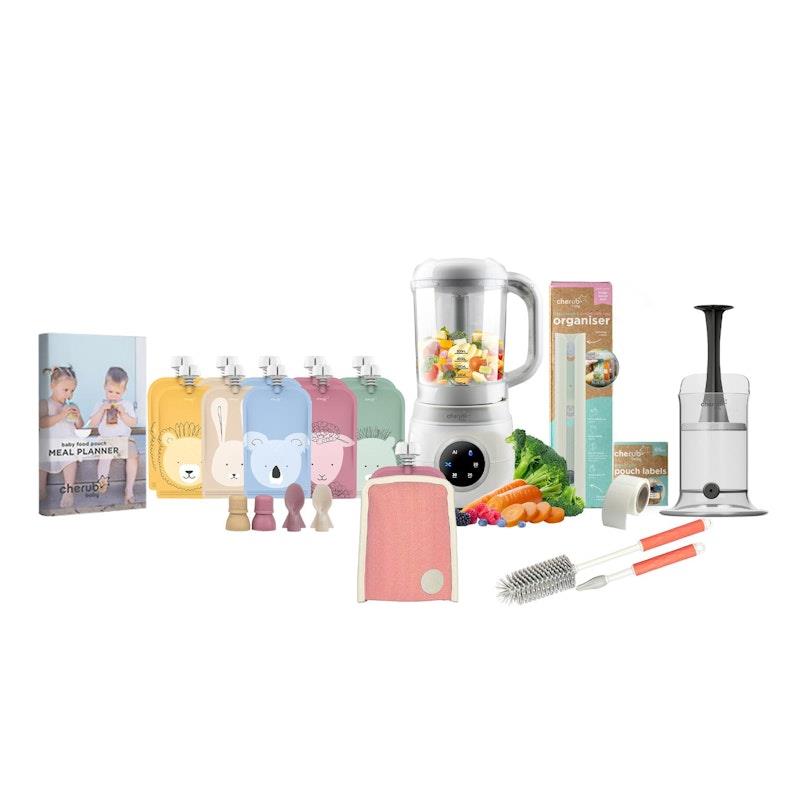 Cherub Baby Automatic Baby Food Maker Bundle - Dusty Rose & Sand Pack product image