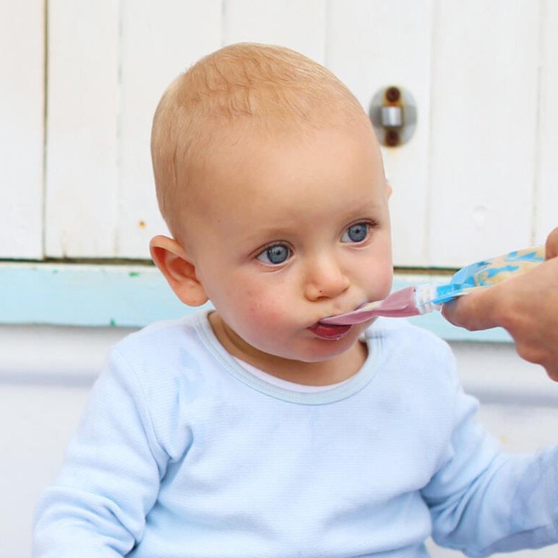 Buy Cherub Baby Food Pouch Spoons & Spouts Bundle Dusty Rose & Sand