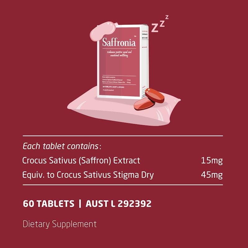 Buy Unichi Saffronia Tablets 60 tablets x2 (Spain Saffron) Pack Online