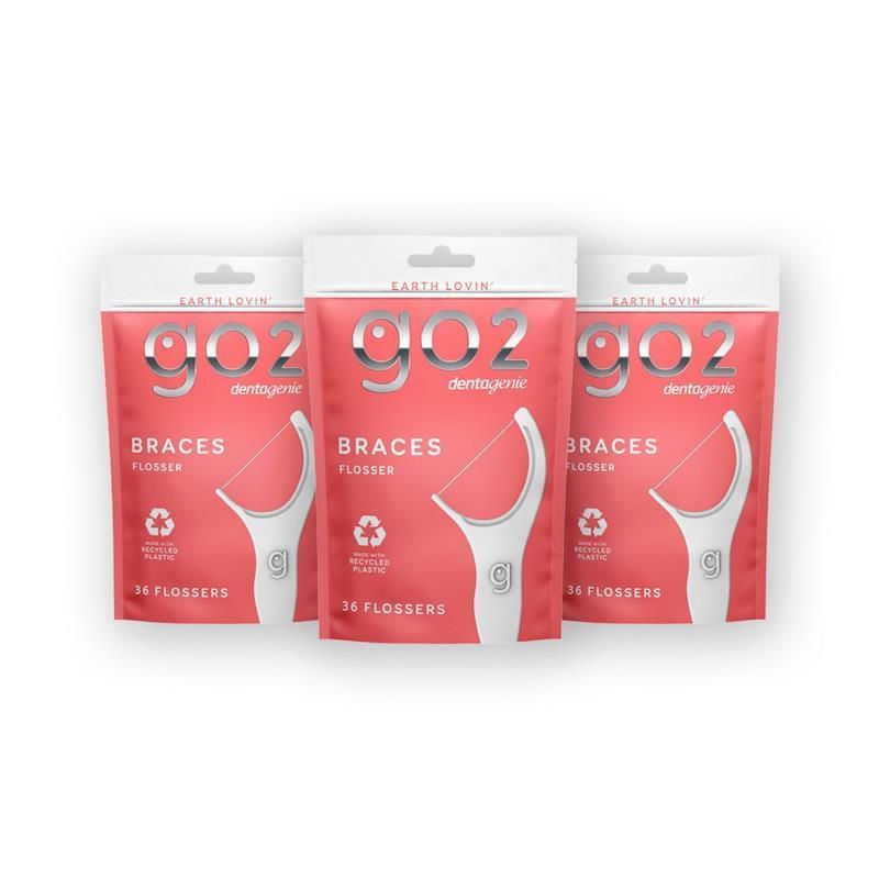 Buy GO2 Dentagnie Braces Flosser 36 x 3 Multipack Online at Chemist