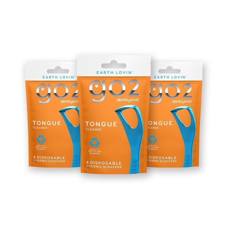 Buy GO2 Dentagenie Tongue Cleaner Travel 4 x 3 Multipack Online at