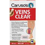 Carusos Veins Clear 30 Tablets NEW
