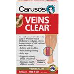 Carusos Veins Clear 60 Tablets NEW