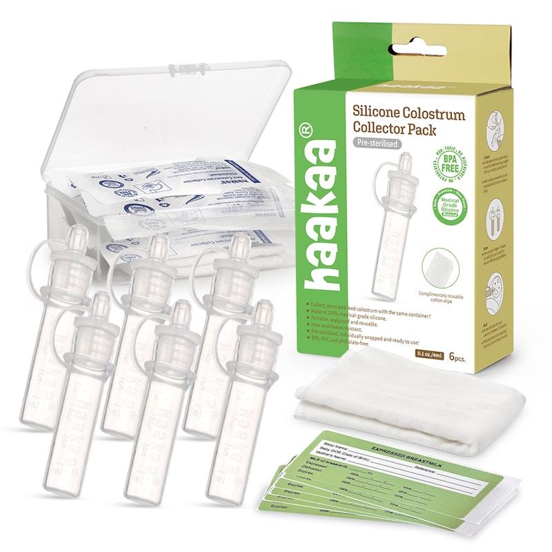 Haakaa Silicone Colostrum Collector Set Pre Sterilised 6Pack