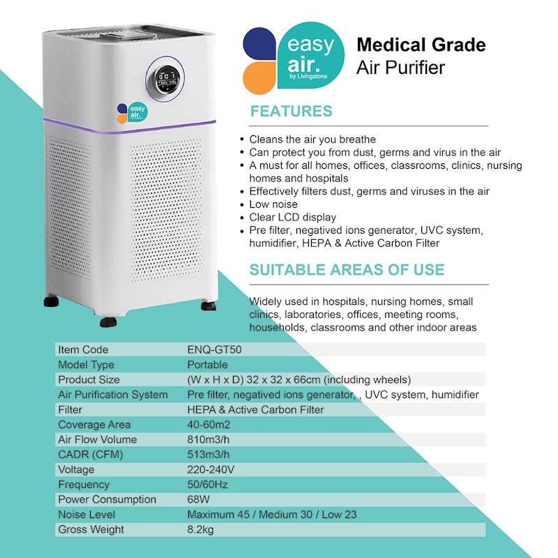 Buy EasyAir Air Purifier UVC System Humidifier 1pc Online at Chemist