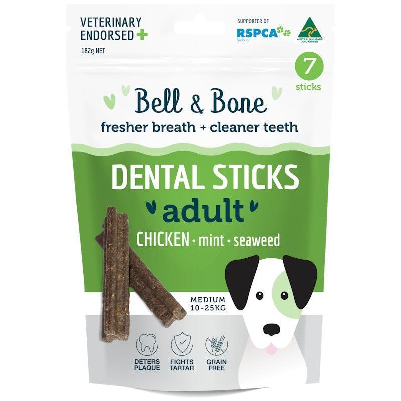 Bell & Bone Chicken, Mint & Seaweed Dental Sticks Small