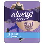 Always Discreet Pad Active Wear Long 8 Pack
