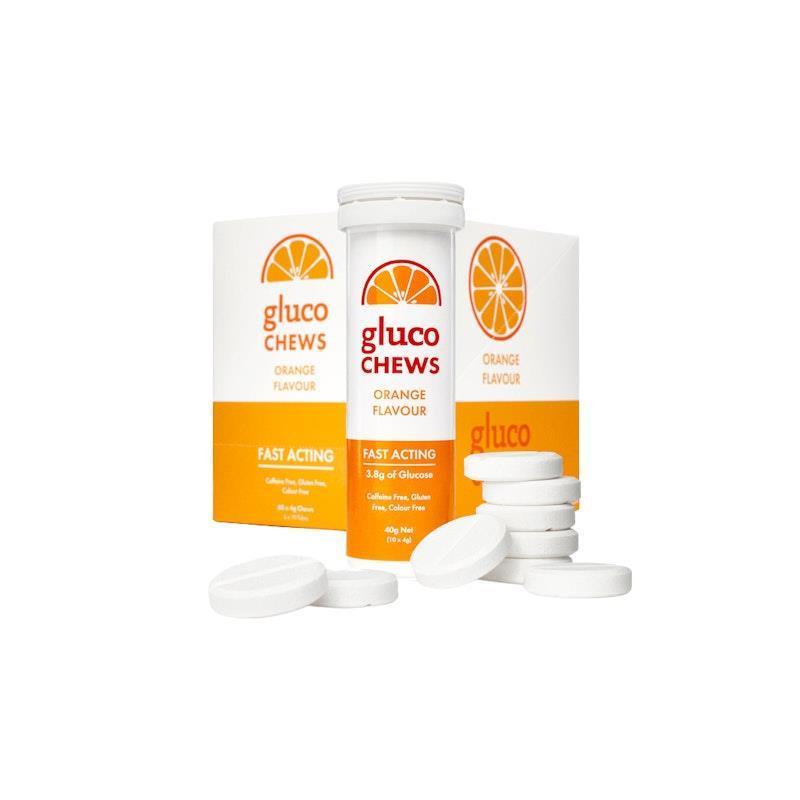 Glucology Fast Acting Glucochews 4 Tube, 10 Chews per tube, Orange (4x10) product image
