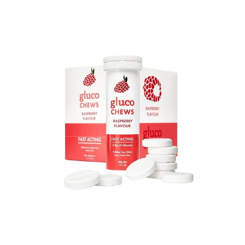 Glucology Fast Acting Glucochews 4 Tube, 10 Chews per tube, Raspberry (4x10) product image