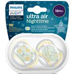 Avent Ultra Air Soother Night Time Glow 18+ Months 2 Pack