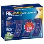 Nicabate Minis 4mg 120 Lozenges Exclusive Size