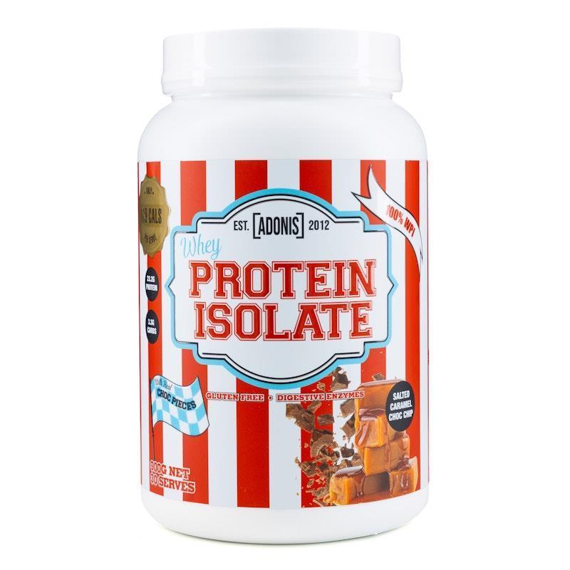 Adonis Gear Whey Protein Isolate (100% WPI) - Salted Caramel Choc Chip - 900g 30Serves product image