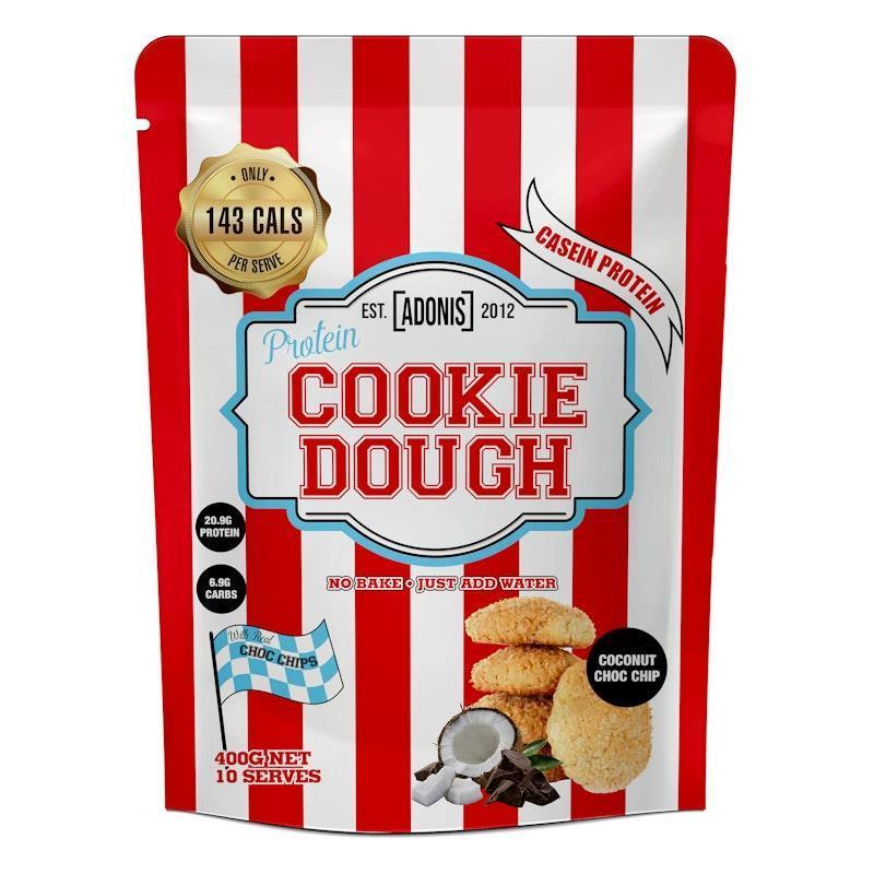 Adonis Gear Protein Cookie Dough (Casein Protein) - Coconut Choc Chip - 400g 10Serves product image