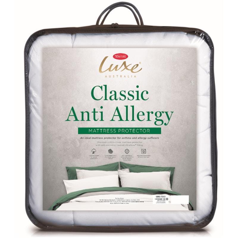 Tontine Luxe Classic Anti Allergy Double Bed Mattress Protector 138 x 188cm 1pc product image