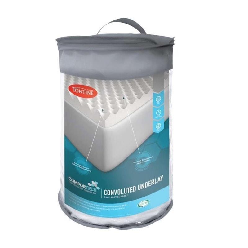 Buy Tontine Comfortech Full Body Support Convoluted Foam Underlay/Topper Queen Bed 1pc Online at