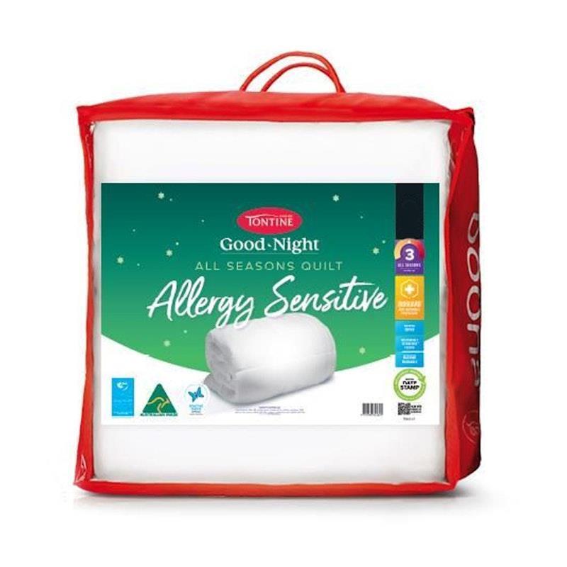 Tontine Queen Bed Good Night Allergy Sensitive All Seasons Quilt 1pc