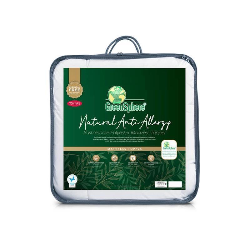 Tontine GreenSphere Natural Anti-Allergy Mattress Topper - King Bed 1pc product image