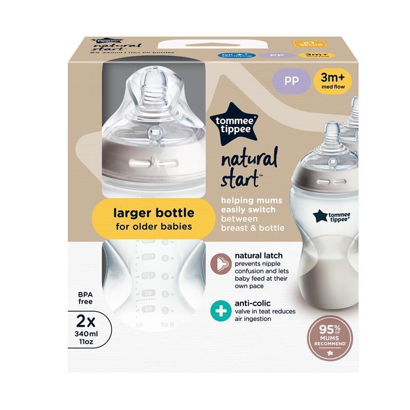 Tommee Tippee Natural Start 340ml PP Bottles 2 Pack product image