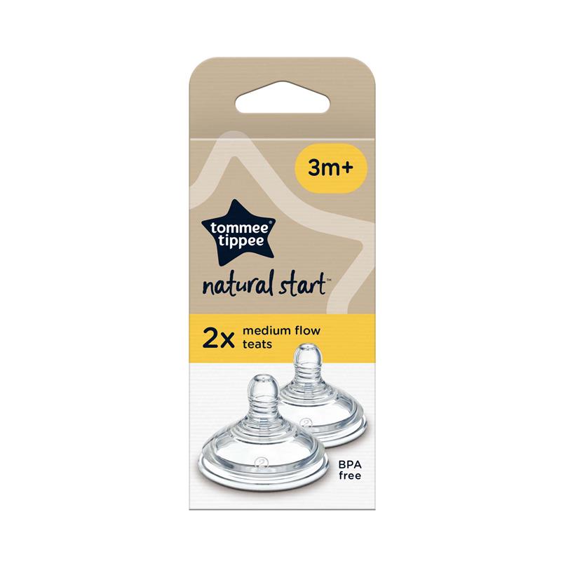 Tommee Tippee Natural Start Medium Flow Teats 2 Pack product image
