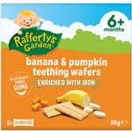 Raffertys Garden Banana & Pumpkin Baby Teething Wafers 8+ Months 60g