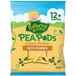 Raffertys Garden Pea Pods Cheese Flavour Baby Food Snack 12+ Months 40g