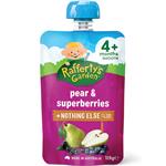Raffertys Garden Pear & Superberries Puree and Nothing Else Baby Food Pouch 4+ Months 120g