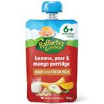 Raffertys Garden Banana Pear & Mango Porridge Baby Food Pouch 6+ Months 120g