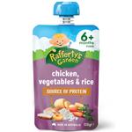 Raffertys Garden Chicken Vegetables & Rice Baby Food Protein Pouch 6+ Months 120g