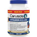 Carusos Vitamin K2 + D3 120 Capsules Exclusive Size