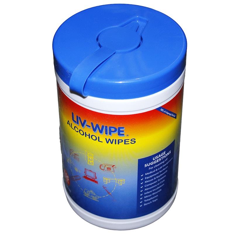 Buy Liv-Wipe Antibacterial 70% Isopropyl Alcohol Wipes 155 Wipes 1tub ...