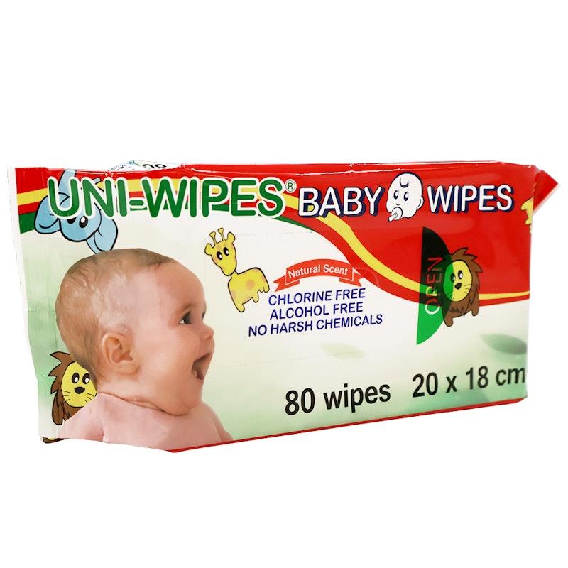 Uni-Wipe Natural Scented Baby Wipes 80 Wipes 20Pack