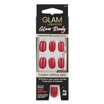 Manicare Glam Ready Pre Glued Nails 30pcs Candy Apple Red