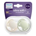 Avent Ultra Soft Soother Neutral 0 - 6 Months 2 Pack