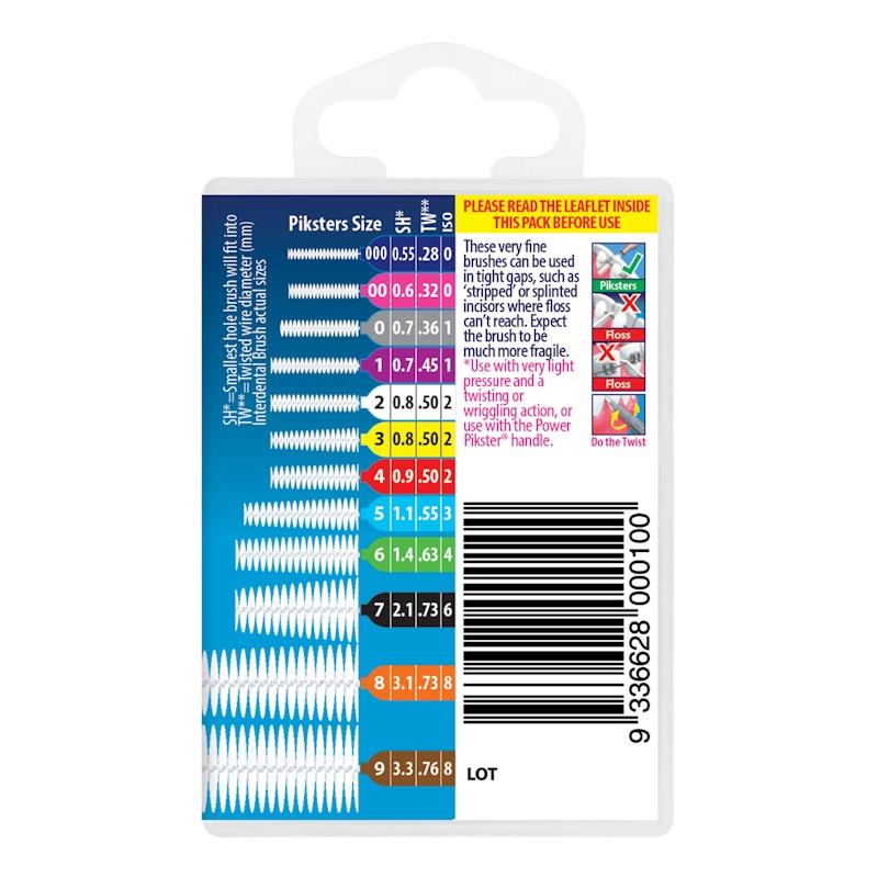 Buy Piksters Interdental Brushes Grey Size 0 40pk Online at Chemist