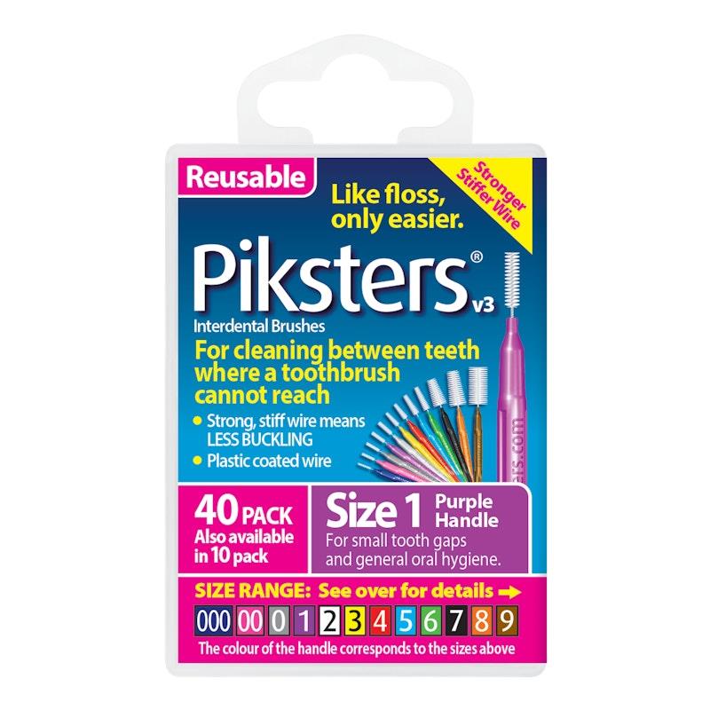 Buy Piksters Interdental Brushes Purple Size 1 40pk Online at Chemist