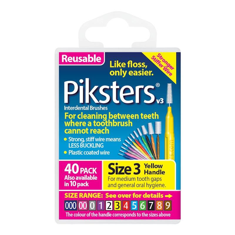 Buy Piksters Interdental Brushes Yellow Size 3 40pk Online at Chemist