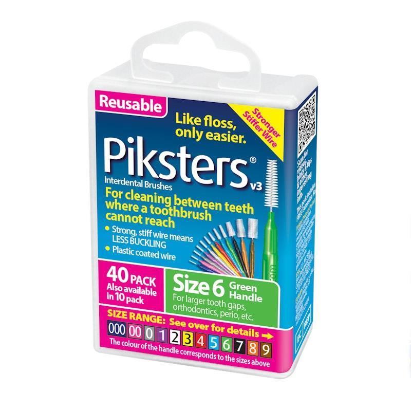 Buy Piksters Interdental Brushes Green Size 6 40pk Online at Chemist
