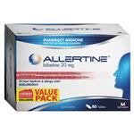 Allertine 20mg 80 Tablets Exclusive Size