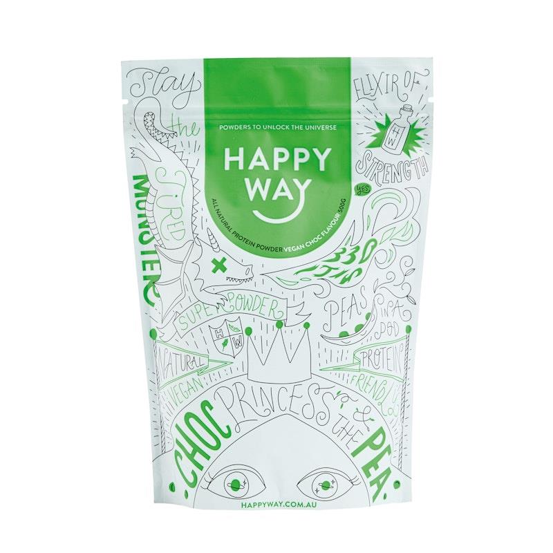 Happy Way Choc Pea Princess Vegan Protein Powder 500g product image