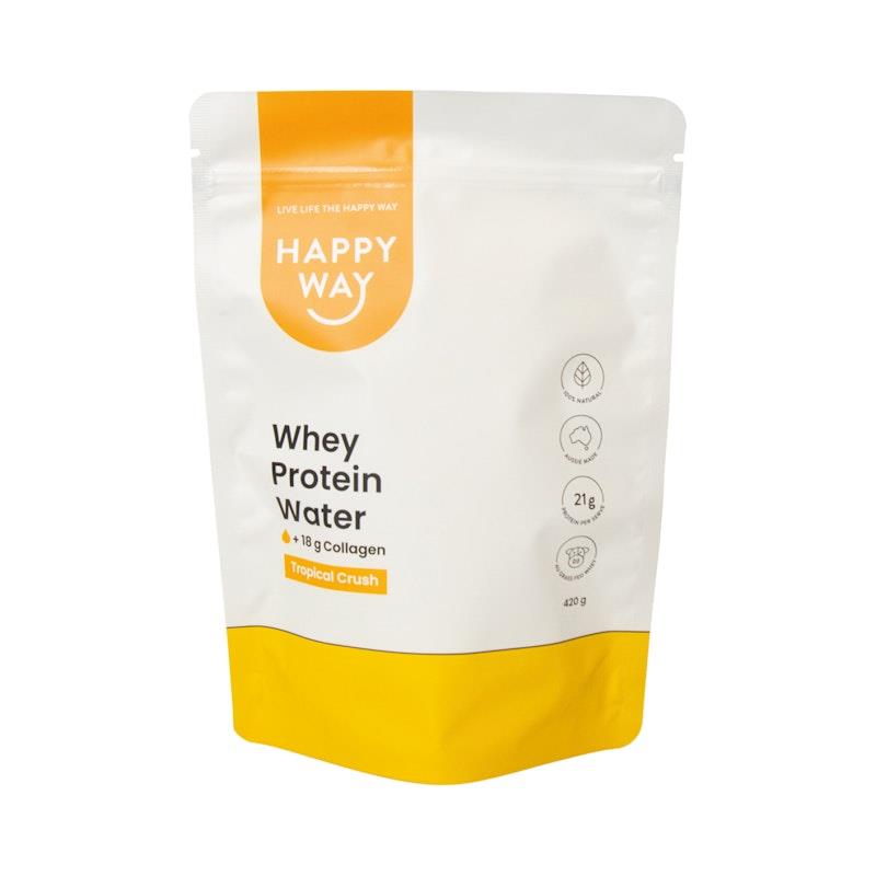 Happy Way Tropical Crush Whey Protein Water Powder 420g