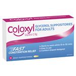 Coloxyl Glycerol Adult 12 Suppositories