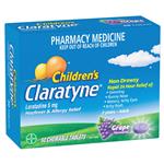 Claratyne Childrens Grape 50 Chewable Tablets